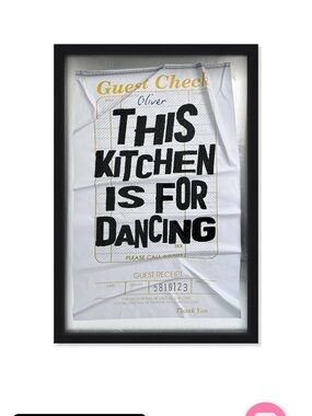 NIB Oliver Gal Guest Check “This Kitchen is for Dancing”